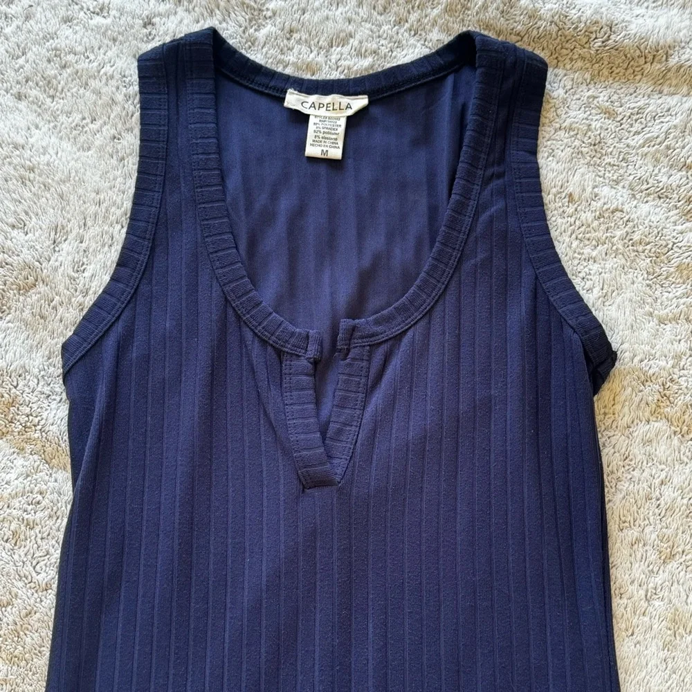 Navy Blue Sleeveless Dress💙 - Picture 2 of 8